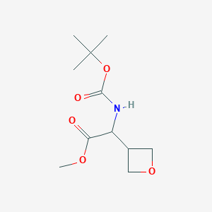 Methyl2-((tert-butoxycarbonyl)amino)-2-(oxetan-3-yl)acetate图片