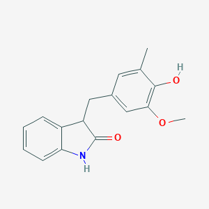 3-[(4-Hydroxy-3-methoxy-5-methylphenyl)methyl]-2,3-dihydro-1H-indol-2-one图片