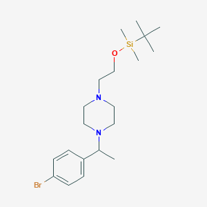 1-(1-(4-Bromophenyl)ethyl)-4-(2-((tert-butyldimethylsilyl)oxy)ethyl)piperazine图片
