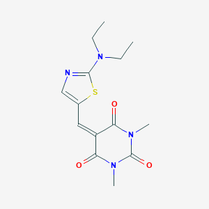 5-{[2-(Diethylamino)-1,3-thiazol-5-yl]methylene}-1,3-dimethyl-2,4,6(1H,3H,5H)-pyrimidinetrione图片