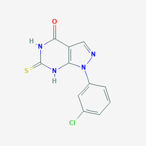1-(3-chlorophenyl)-6-mercapto-1,5-dihydro-4H-pyrazolo[3,4-d]pyrimidin-4-one图片
