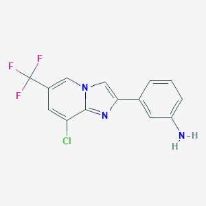 3-[8-Chloro-6-(trifluoromethyl)imidazo[1,2-a]pyridin-2-yl]aniline图片