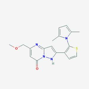 2-[2-(2,5-Dimethyl-1H-pyrrol-1-yl)-3-thienyl]-5-(methoxymethyl)pyrazolo[1,5-a]pyrimidin-7-ol图片
