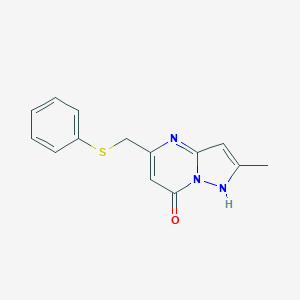 2-methyl-5-[(phenylsulfanyl)methyl]pyrazolo[1,5-a]pyrimidin-7-ol图片