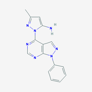 3-methyl-1-(1-phenyl-1H-pyrazolo[3,4-d]pyrimidin-4-yl)-1H-pyrazol-5-amine图片