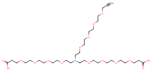 N-(Propargyl-PEG4)-N-bis(PEG4-acid)图片
