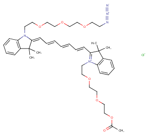 N-(Ac-PEG3)-N'-(azide-PEG3)-Cy7 chloride图片