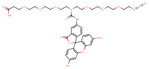 N-(Azido-PEG3)-N-Fluorescein-PEG3-acid图片
