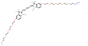 N-methyl-N'-methyl-O-(m-PEG4)-O'-(azide-PEG4)-Cy5图片
