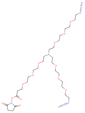 N-(NHS-PEG3)-N-bis(PEG3-azide)图片