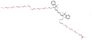 N-(m-PEG9)-N'-(PEG5-acid)-Cy5图片