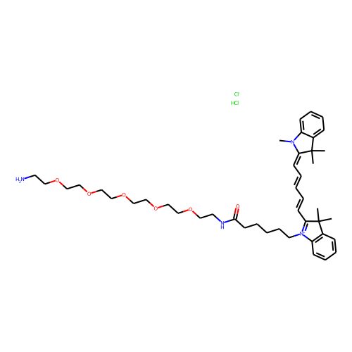 Cy5-PEG5-amine hydrochloride图片