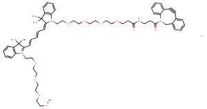 N-(m-PEG4)-N'-(DBCO-PEG4)-Cy5图片