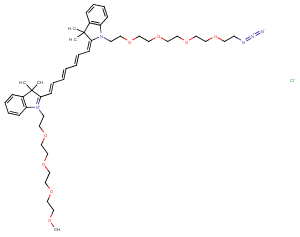 N-(m-PEG4)-N'-(azide-PEG4)-Cy7图片