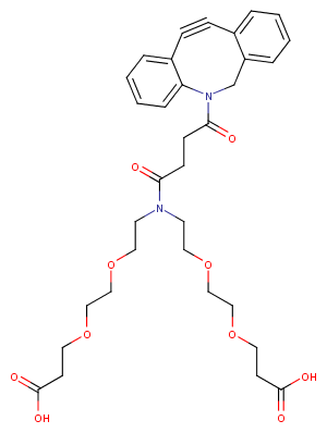 N-DBCO-N-bis(PEG2-C2-acid)图片
