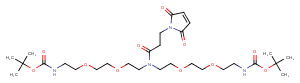 N-Mal-N-bis(PEG2-NH-Boc)图片