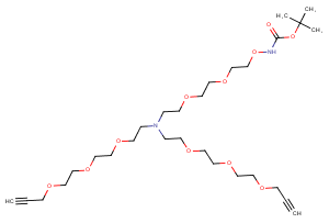 N-(t-Boc-Aminooxy-PEG2)-N-bis(PEG3-propargyl)图片