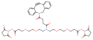 N-DBCO-N-bis(PEG2-C2-NHS ester)图片