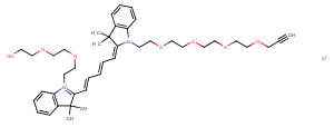 N-PEG3-N'-(propargyl-PEG4)-Cy5图片