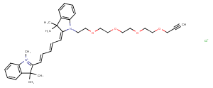 N-methyl-N'-(propargyl-PEG4)-Cy5图片