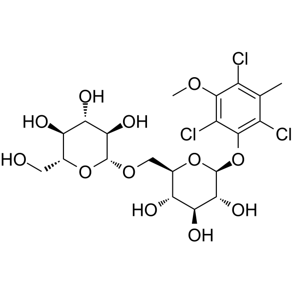 2,4,6-Trichlorol-3-methyl-5-methoxy-phenol 1-O-β-d-glucopyranosyl-(1→6)-β-d-glucopyranoside图片