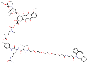 DBCO-PEG4-VC-PAB-DMEA-PNU-159682图片