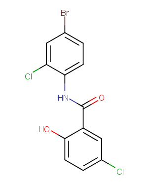N-(4-bromo-2-chlorophenyl)-5-chloro-2-hydroxybenzamide图片