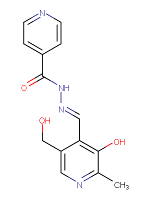 Pyridoxal isonicotinoyl hydrazone图片