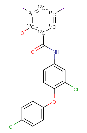 Rafoxanide 13C6图片