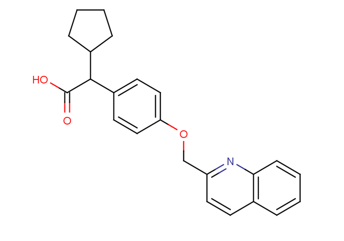 α-Cyclopentyl-4-(2-quinolinylmethoxy)benzeneacetic acid图片