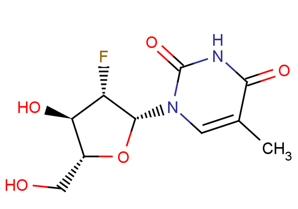 2'-Deoxy-2'-fluoro-5-methyl-beta-D-arabinouridine图片