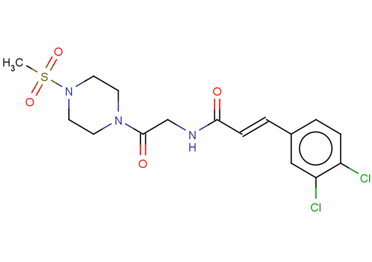 (E)-3-(3,4-dichlorophenyl)-N-(2-(4-(methylsulfonyl)piperazin-1-yl)-2-oxoethyl)acrylamide图片