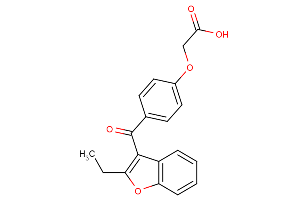 Acetic acid,2-[4-[(2-ethyl-3-benzofuranyl)carbonyl]phenoxy]-图片