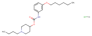 Carbamic acid,(3-(hexyloxy)phenyl)-,1-butyl-4-piperidinyl ester,monohydrochloride(9CI)图片