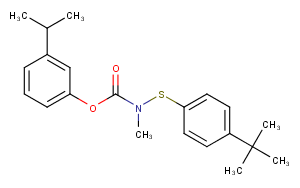 Carbamic acid,((p-tert-butylphenyl)thio)methyl-,m-isopropylphenyl ester图片