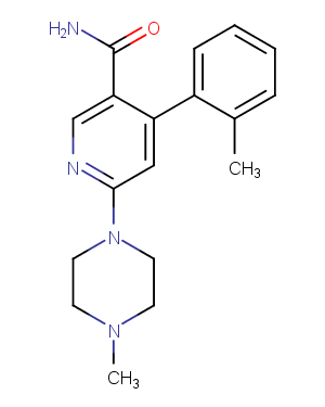 6-(4-methylpiperazin-1-yl)-4-o-tolylnicotinamide图片