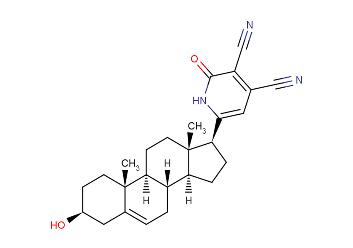 6-[(3S,8S,9S,10R,13S,14S,17S)-3-hydroxy-10,13-dimethyl-2,3,4,7,8,9,11,12,14,15,16,17-dodecahydro-1H-cyclopenta[a]phenanthren-17-yl]-2-oxo-1H-pyridine-3,4-dicarbonitrile图片
