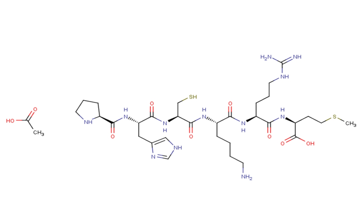 H-PRO-HIS-CYS-LYS-ARG-MET-OH acetate图片