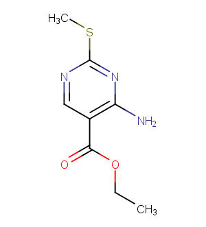 ETHYL 4-AMINO-2-(METHYLTHIO)PYRIMIDINE-5-CARBOXYLATE图片