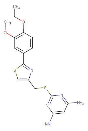 2-({[2-(4-ethoxy-3-methoxyphenyl)-1,3-thiazol-4-yl]methyl}sulfanyl)pyrimidine-4,6-diamine图片