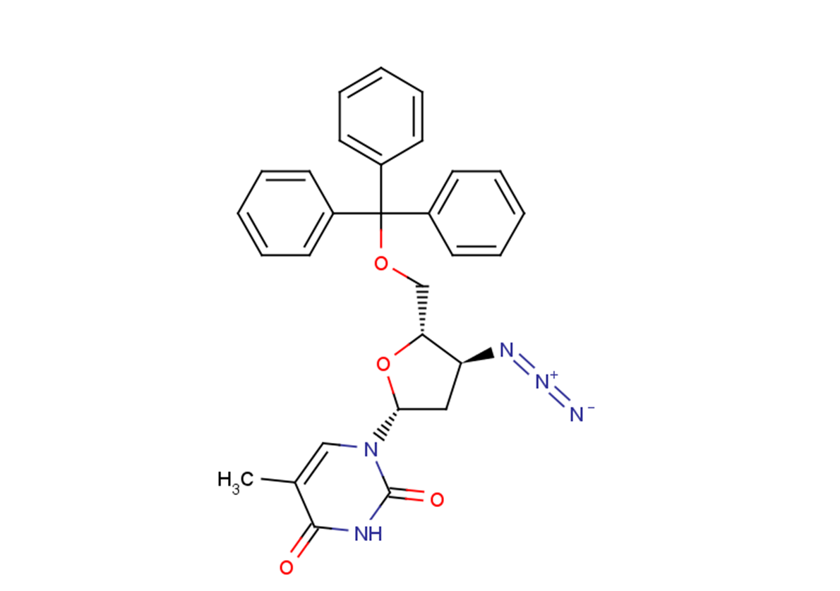 3'-Azido-5'-O-trityl-2',3'-dideoxy-5-methyluridine图片