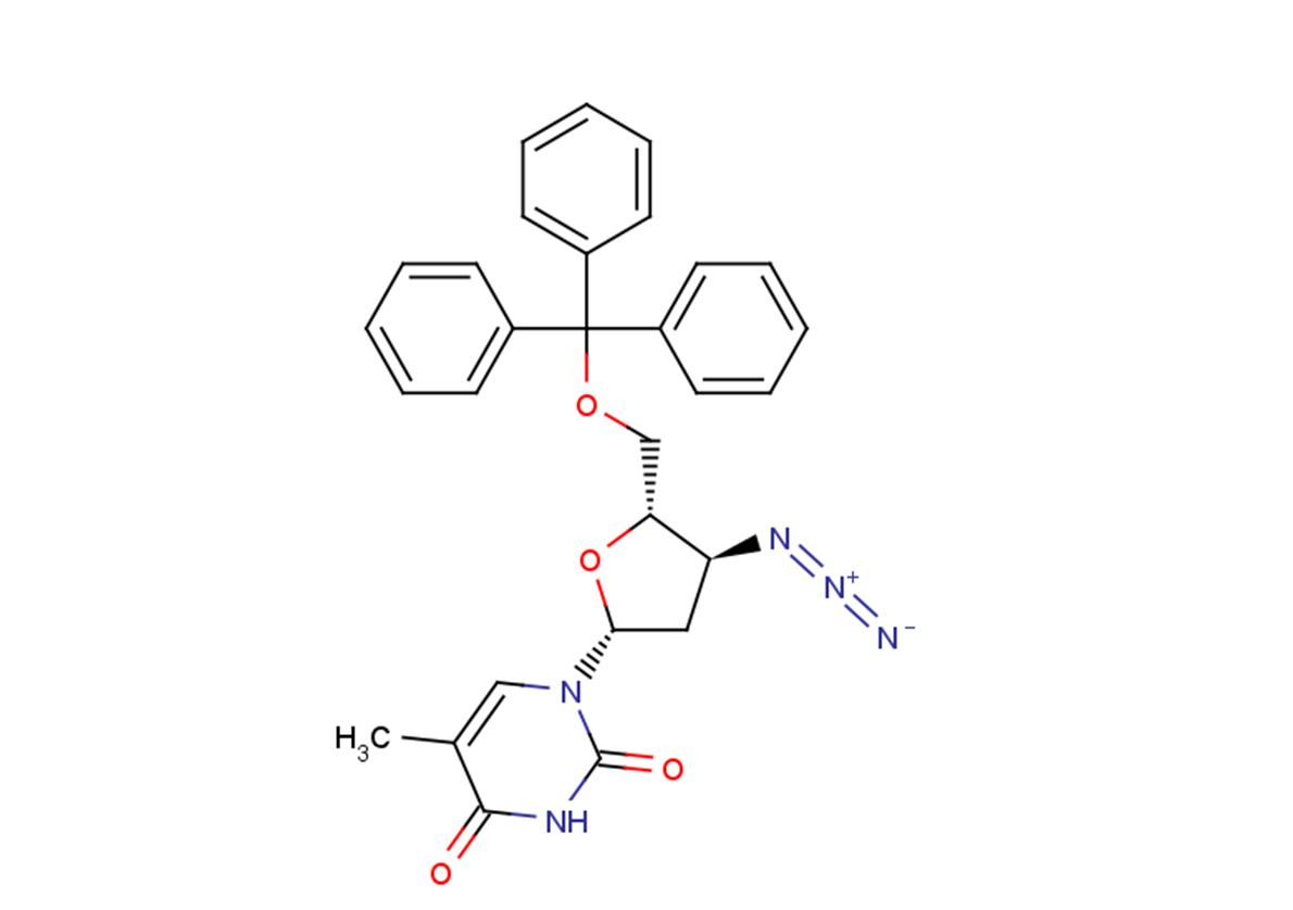 3'-Azido-5'-O-trityl-2',3'-dideoxy-5-methyluridineͼƬ