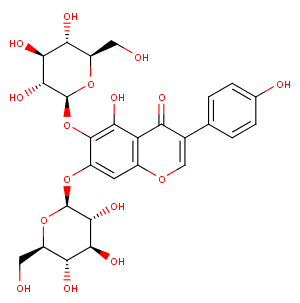 5,6,7,40-Tetrahydroxyisoflavone-6,7-di-o-b-D-glucopyranoside图片