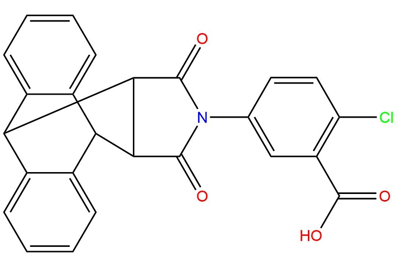 2-chloro-5-(16,18-dioxo-17-azapentacyclo[6,6,5,0~2,7~,0~9,14~,0~15,19~]nonadeca-2,4,6,9,11,13-hexaen-17-yl)benzoic acid图片
