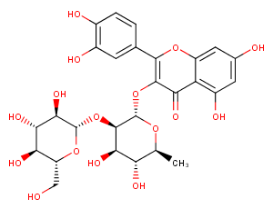 Quercetin-3-O-D-glucosyl]-(1-2)-L-rhamnoside图片