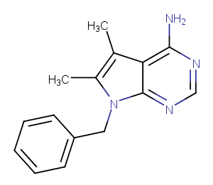 7-benzyl-5,6-dimethyl-7H-pyrrolo[2,3-d]pyrimidin-4-amine图片