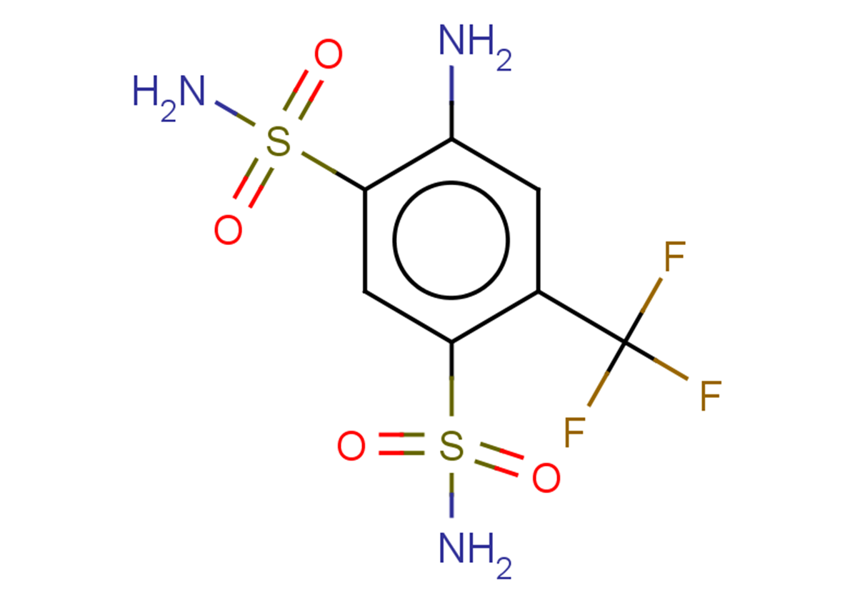 4-Amino-6-(trifluoromethyl)benzene-1,3-disulfonamide图片