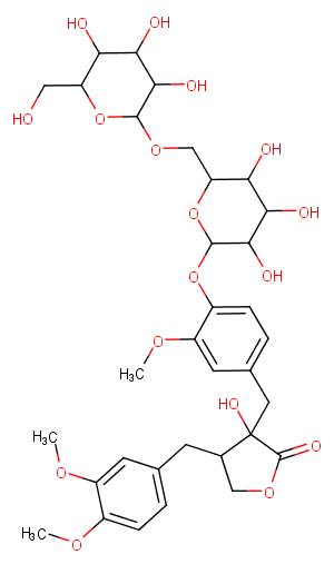 Trachelogenin 4'-O-beta-gentiobioside图片