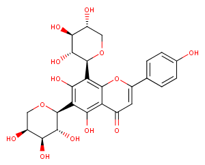 Apigenin6-C-α-L-arabinopyranosyl-8-C-β-D-xylopyranoside图片
