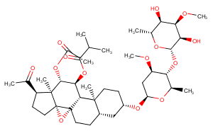 3-O-beta-Allopyranosyl-(1->4)-beta-oleandropyranosyl-11-O-isobutyryl-12-O-acetyltenacigenin B图片